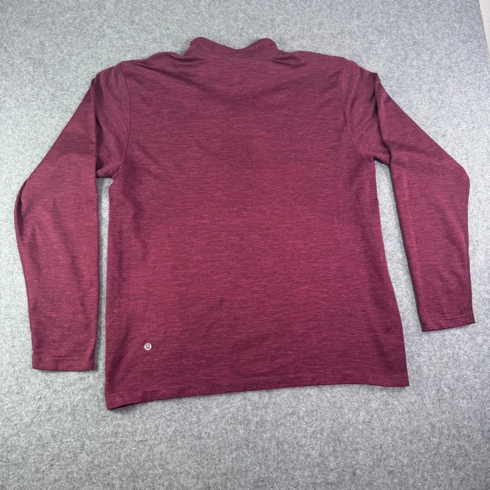 Lululemon Mens Metal Vent Tech Half Zip Pullover XXL Burgundy Heathered Running